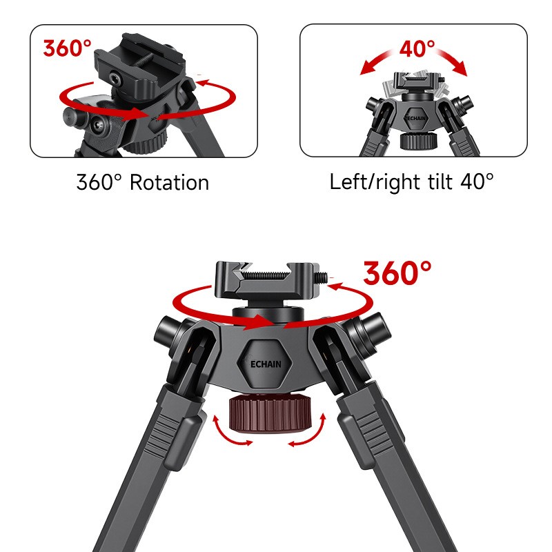 Tactical Adjustable Bipod Rustproof Structure, US Stock Shipping For Outdoor