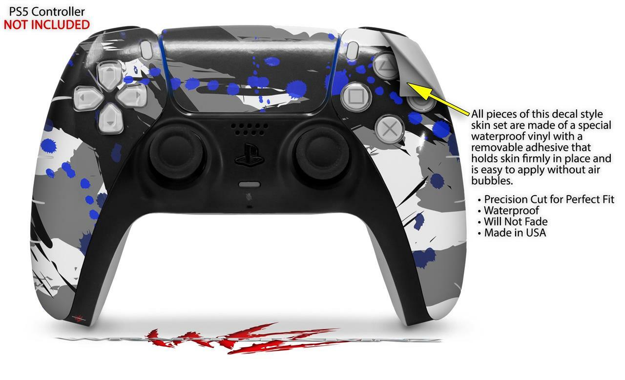 Skin Sony PS5 Controller Abstract 02 Blue