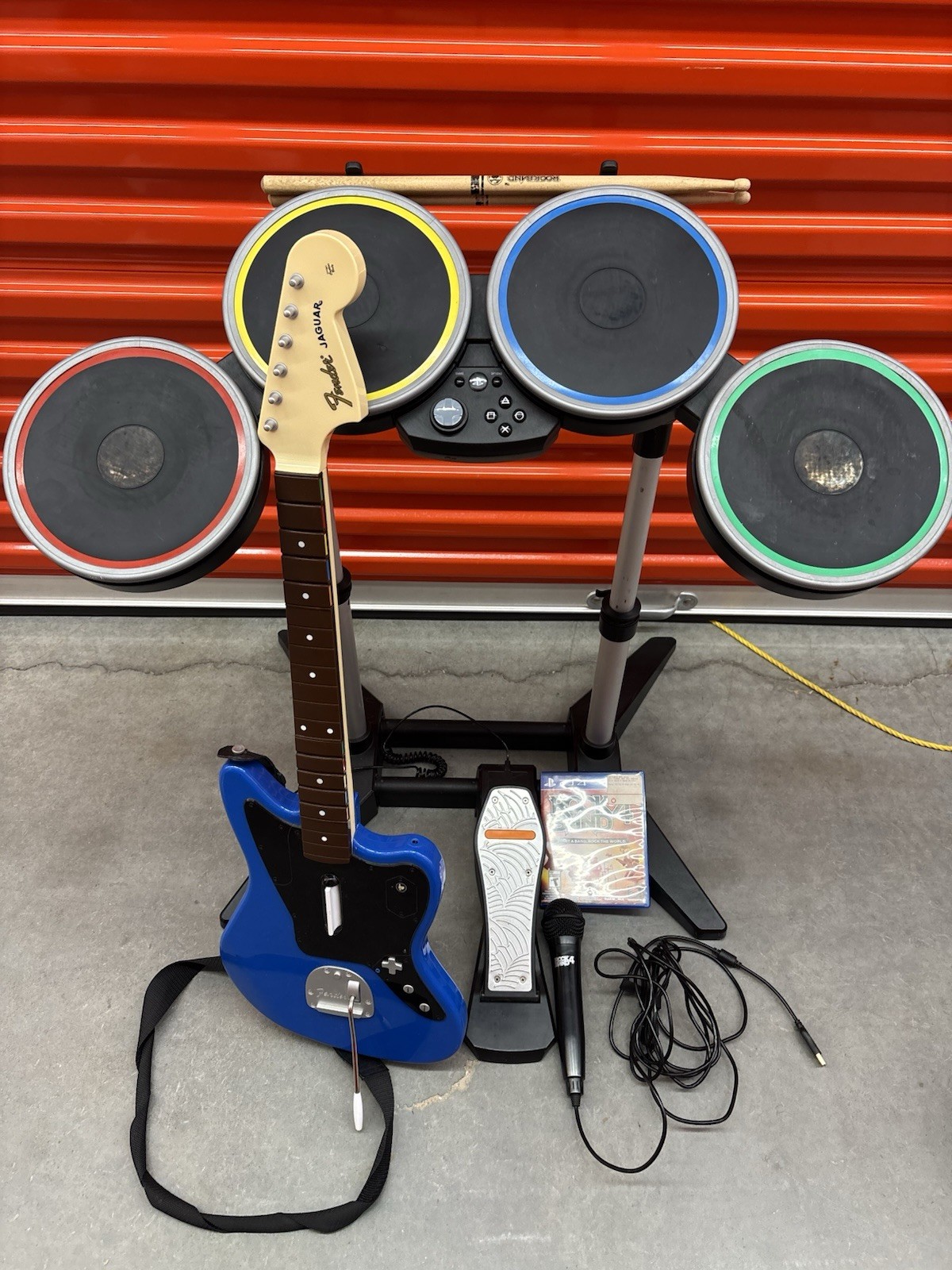 RockBand 4 PlayStation 4 5 Band Bundle Ps4 Ps5 - Tested - Guitars Drums Etc.