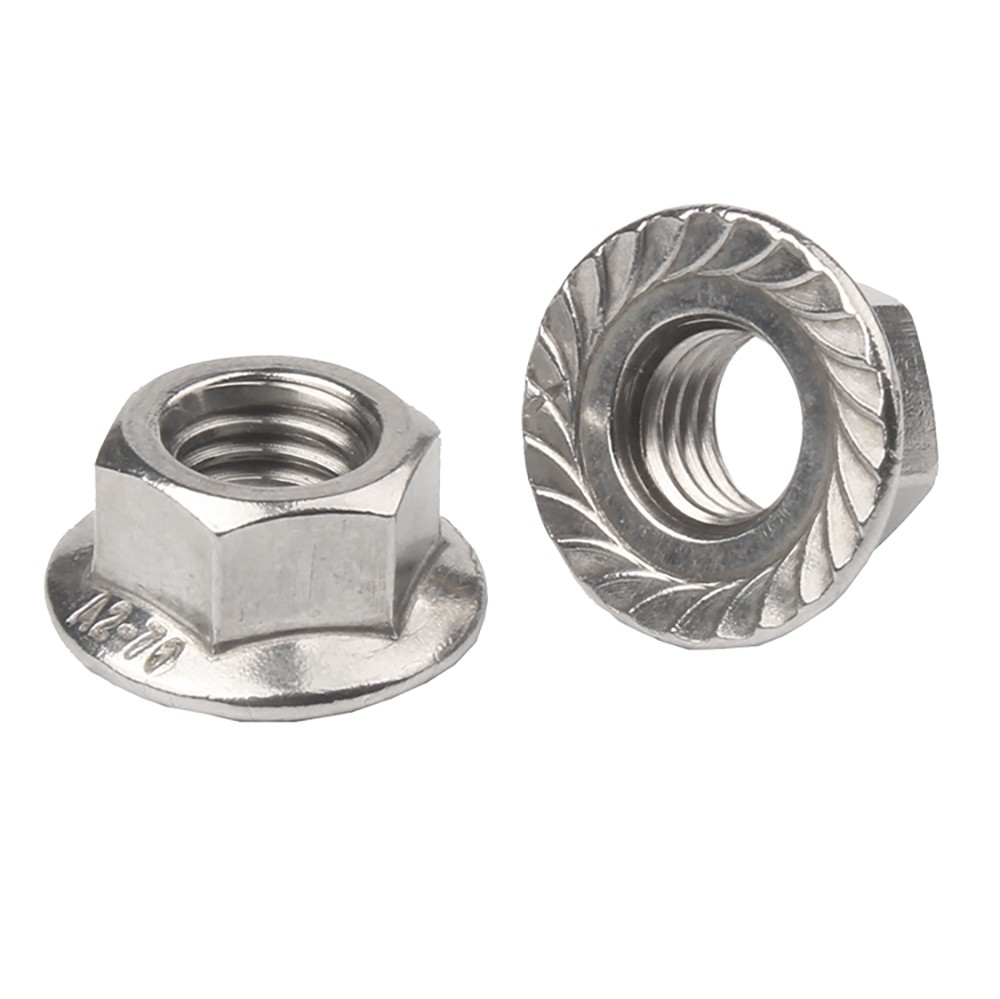 M3 M4 M5 M6 M8 M10 M12 M16 Flanged Nuts Serrated Flange Stainless Steel Metric