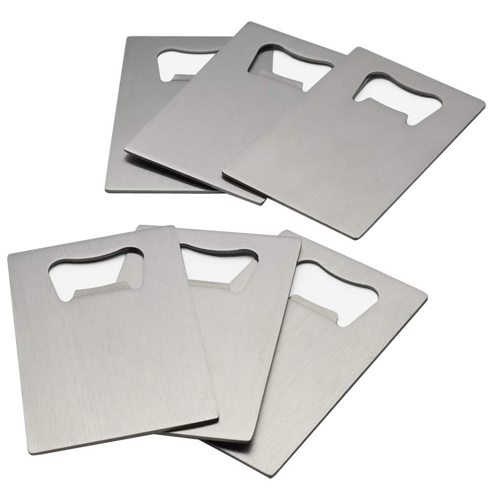 Credit Card Bottle Opener, 6 Packs, Stainless Steel