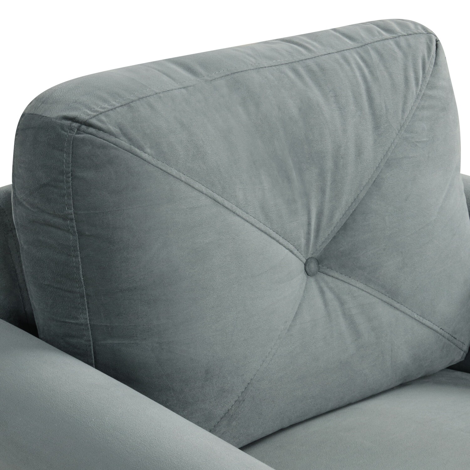 Loveseat Sofa Couch 2-Seater Upholstered Sofa Couch Living Room Sofa Gray/Black