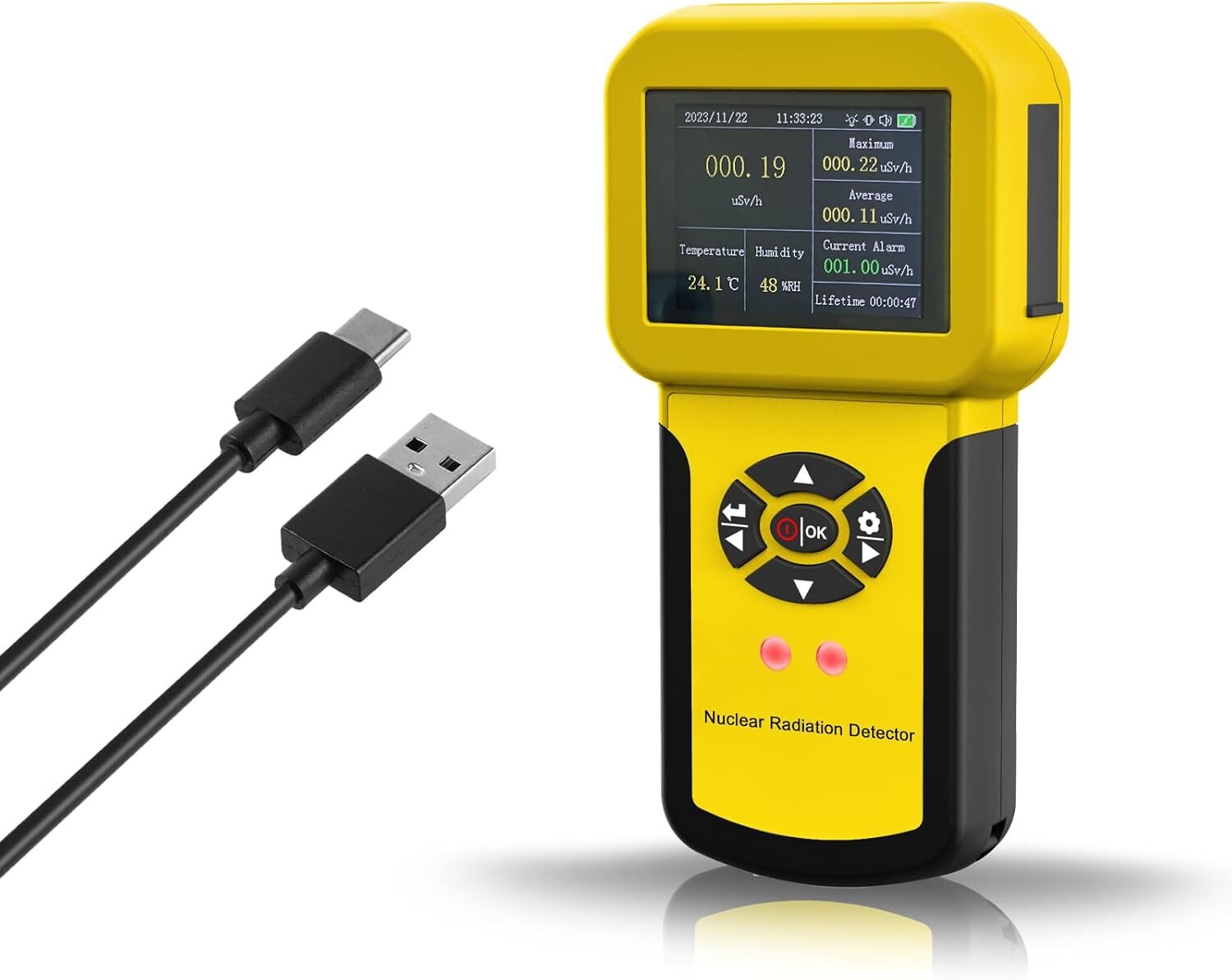 Nuclear Radiation Detector LCD Radioactive Meter Geiger Counter Beta Gamma X-Ray