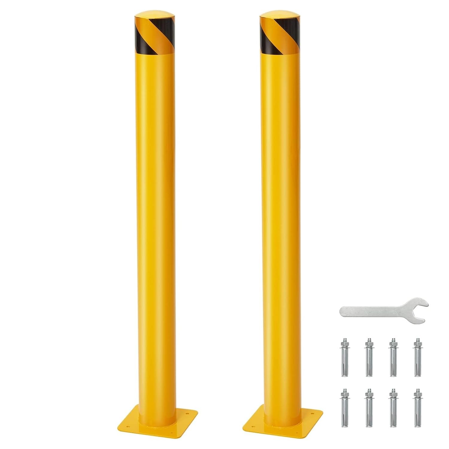 ✨2Pack 42'' Safety Bollard Posts for Facility & Current Protection 4.5" Diameter