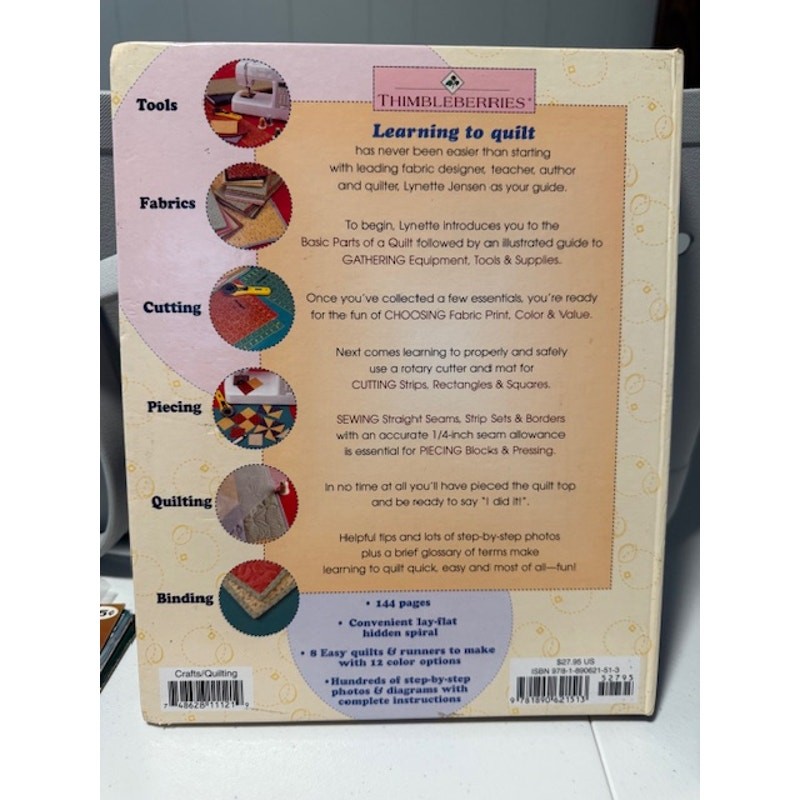 Learning To Quilt by Lynette Jensen, Thimbleberries Hardcover Pattern Book 2007