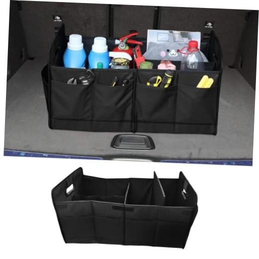 Car Trunk Organizer, Large Capacity Oxford Cloth Car Storage Box, Black