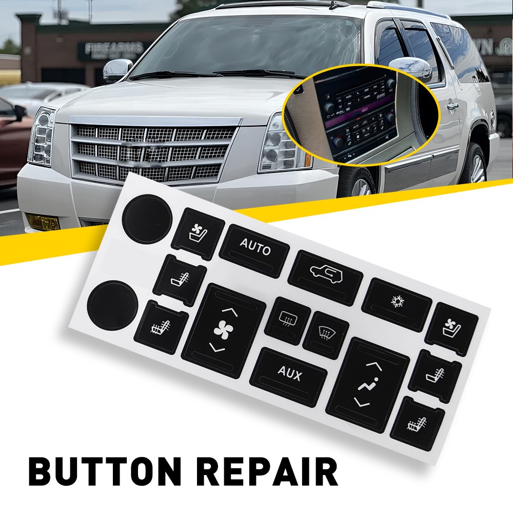 For 2007-14 Cadillac Escalade Climate Control Radio Button Worn Repair Decal USA
