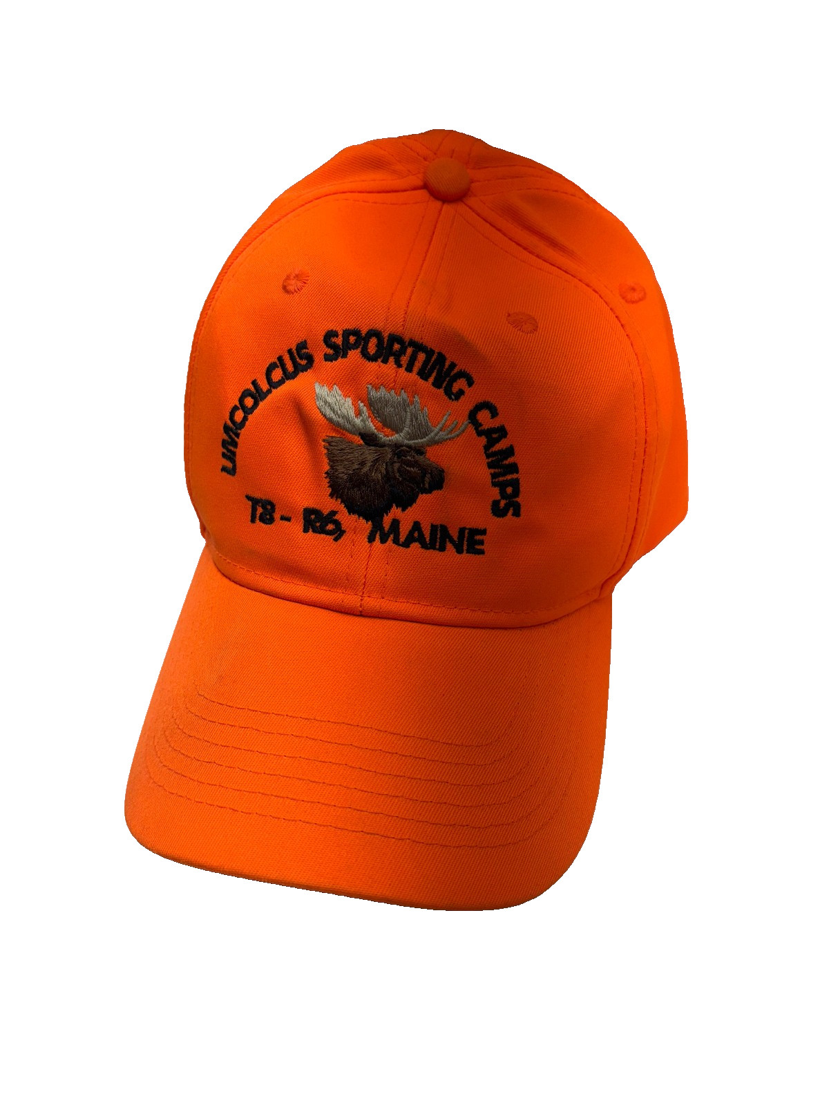 NEW Orange Hunting Hat w Moose Logo - Umcolcus, Maine