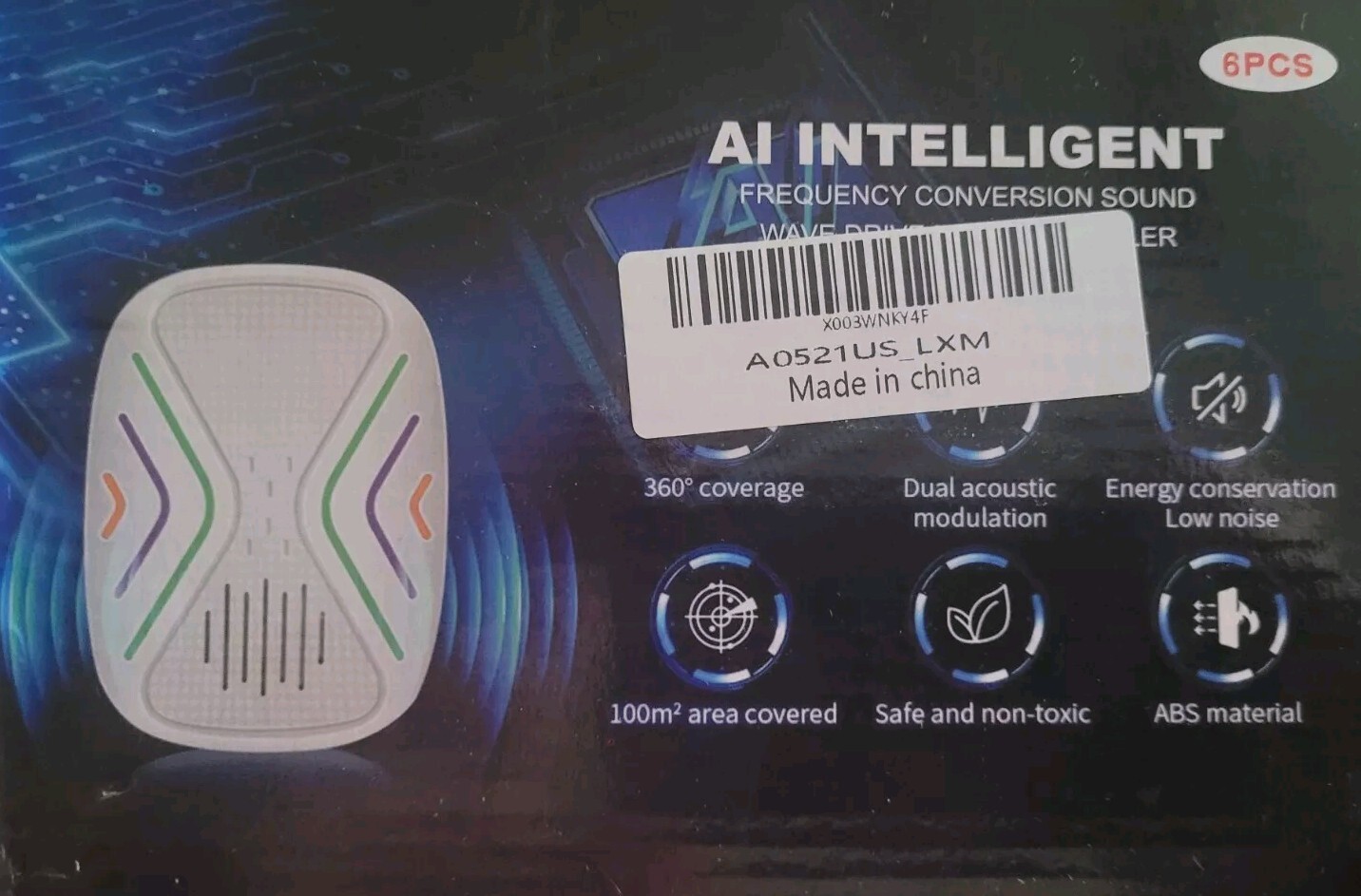 AI Ultrasonic Pest Reject Home Control Electronic Repellent Rat Mice Repeller *