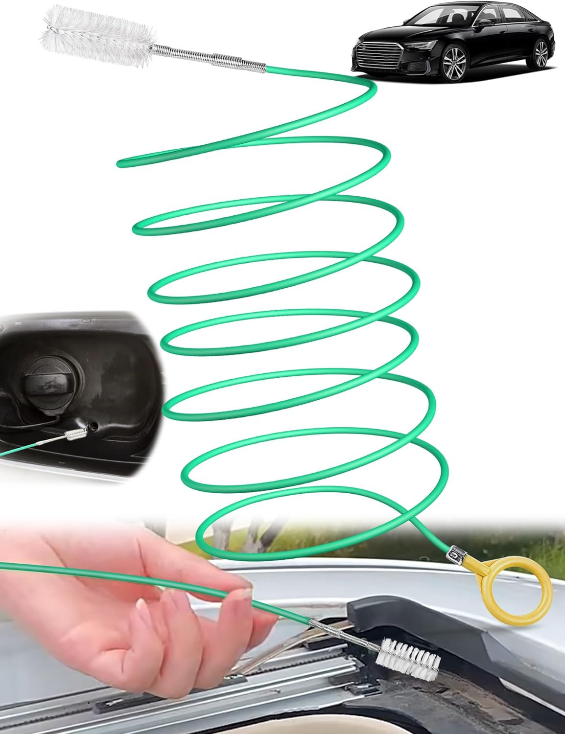 Upgraded Auto Sunroof Drain Cleaning Tool, 120 Inch Long Flexible Drain Brush...