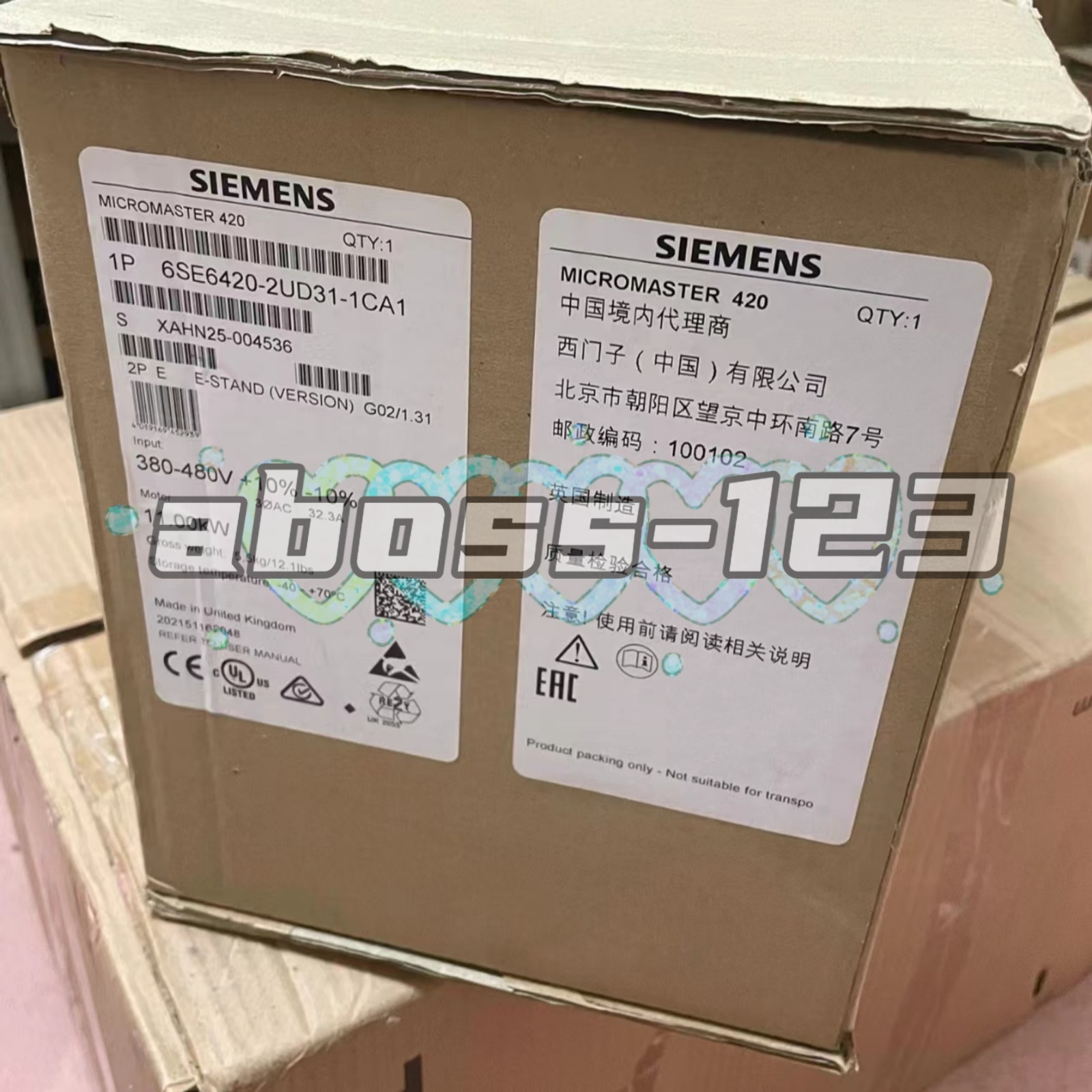 Siemens 6SE6420-2UD31-1CA1 Inverter 6SE6 420-2UD31-1CA1#1pcs New In Box