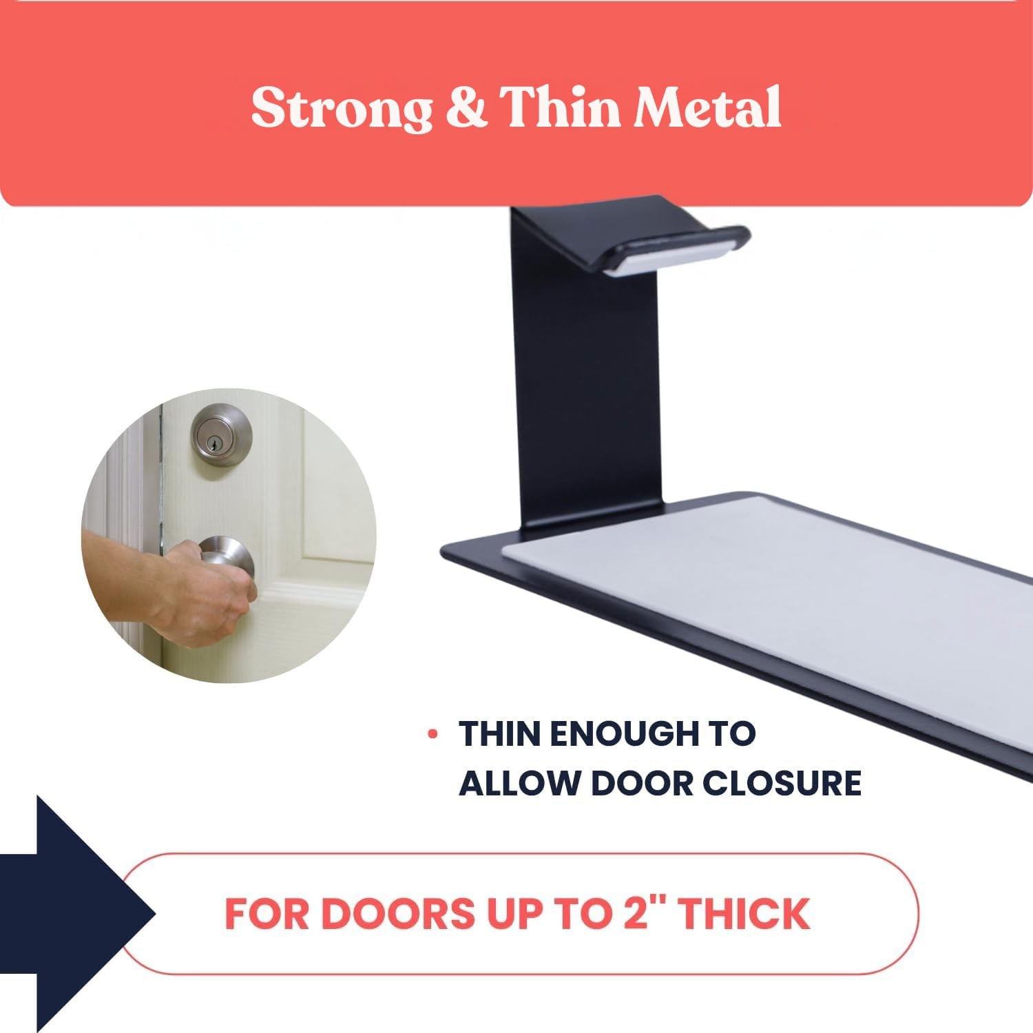 Extra Large Lock Box Door Mount Bracket - Over The Door Mounted Lockbox Brack...
