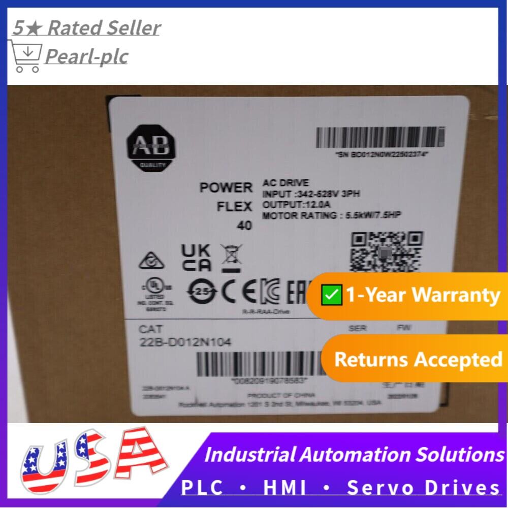 22B-D012N104 NEW AB 22B-D012N104 PowerFlex 40 5.5 kW 7.5 HP AC Drive US Free Tax