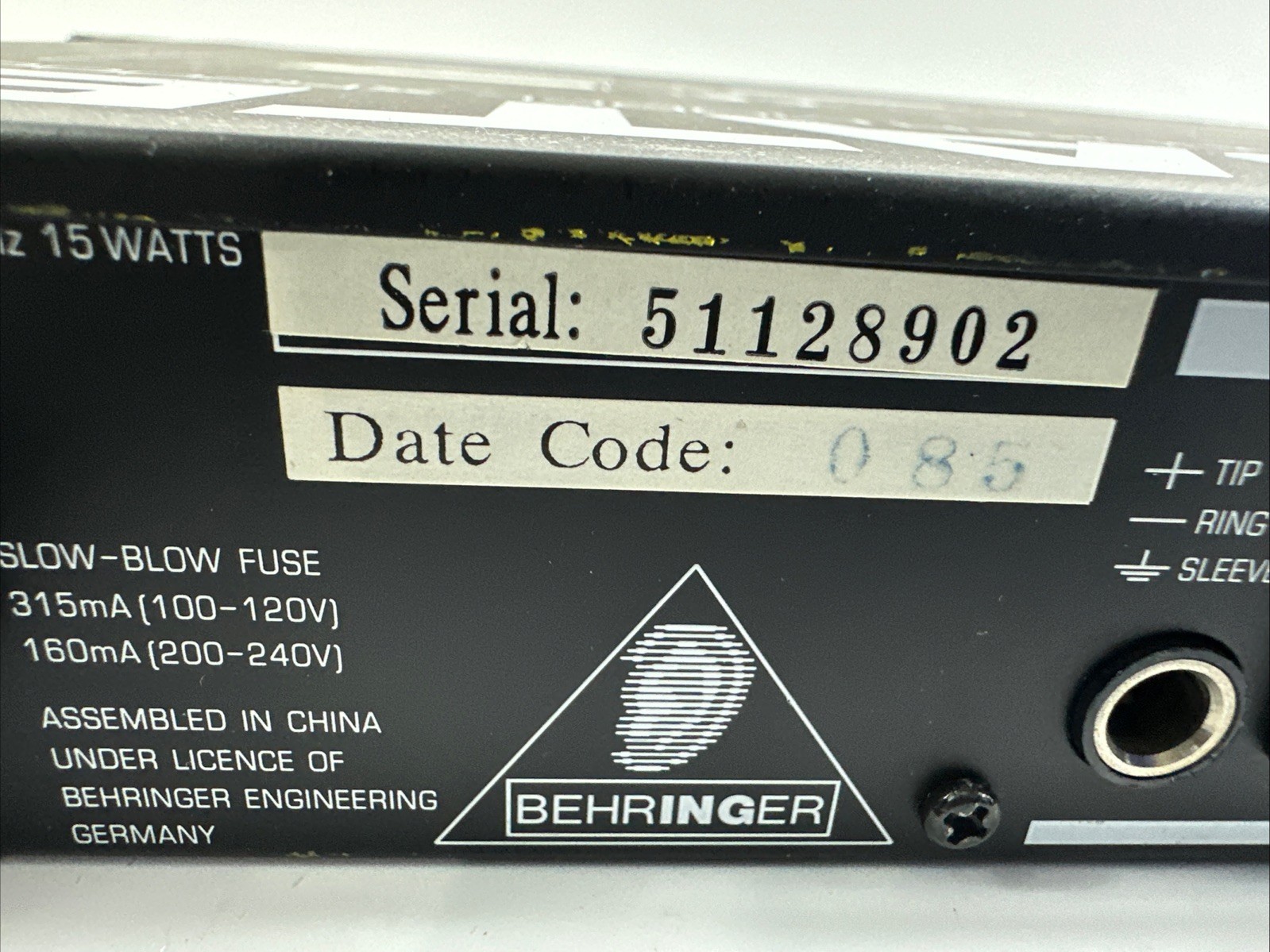 Behringer Intelligate XR2000 2-Ch Interactive Class-A Expander Gate Ducker