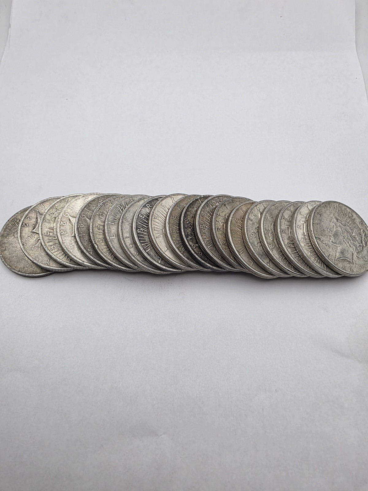 Peace Silver Dollars lot of 20 Assorted Common Dates