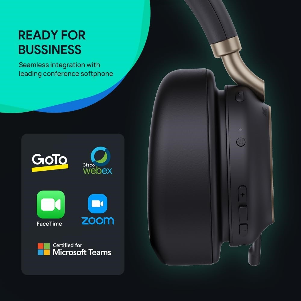 Yealink BH76 Plus Bluetooth Headset, Wireless Headset with Microphone for PC