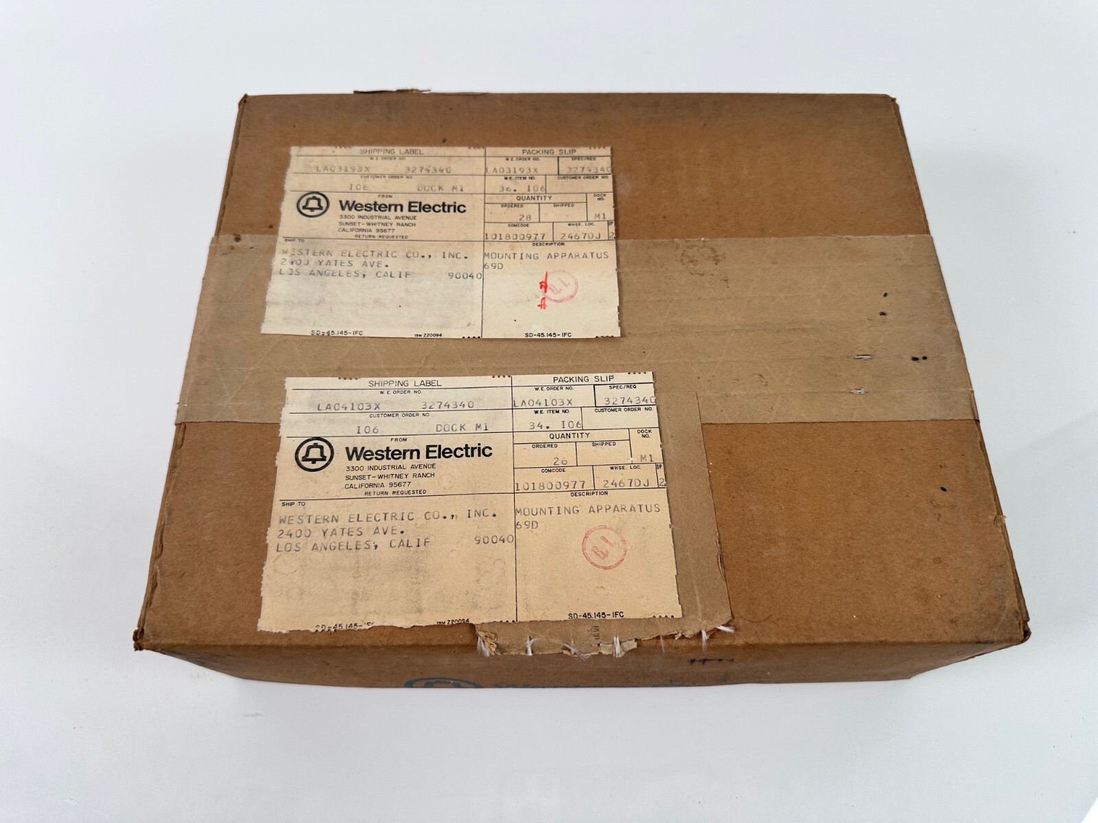 Western Electric Mounting Apparatus 69D In Sealed Box