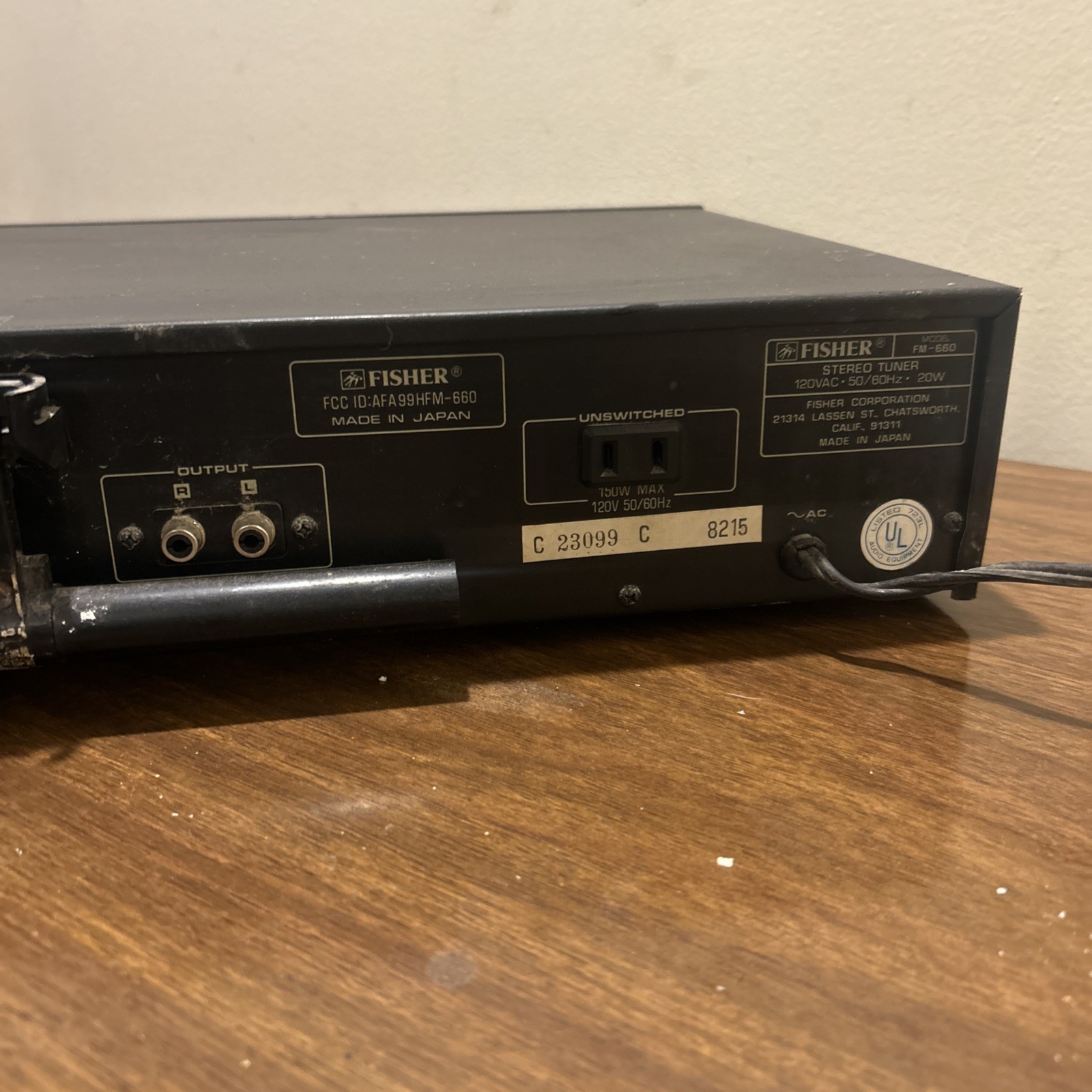 Fisher Studio-standard Synthesizer Tuner FM-660
