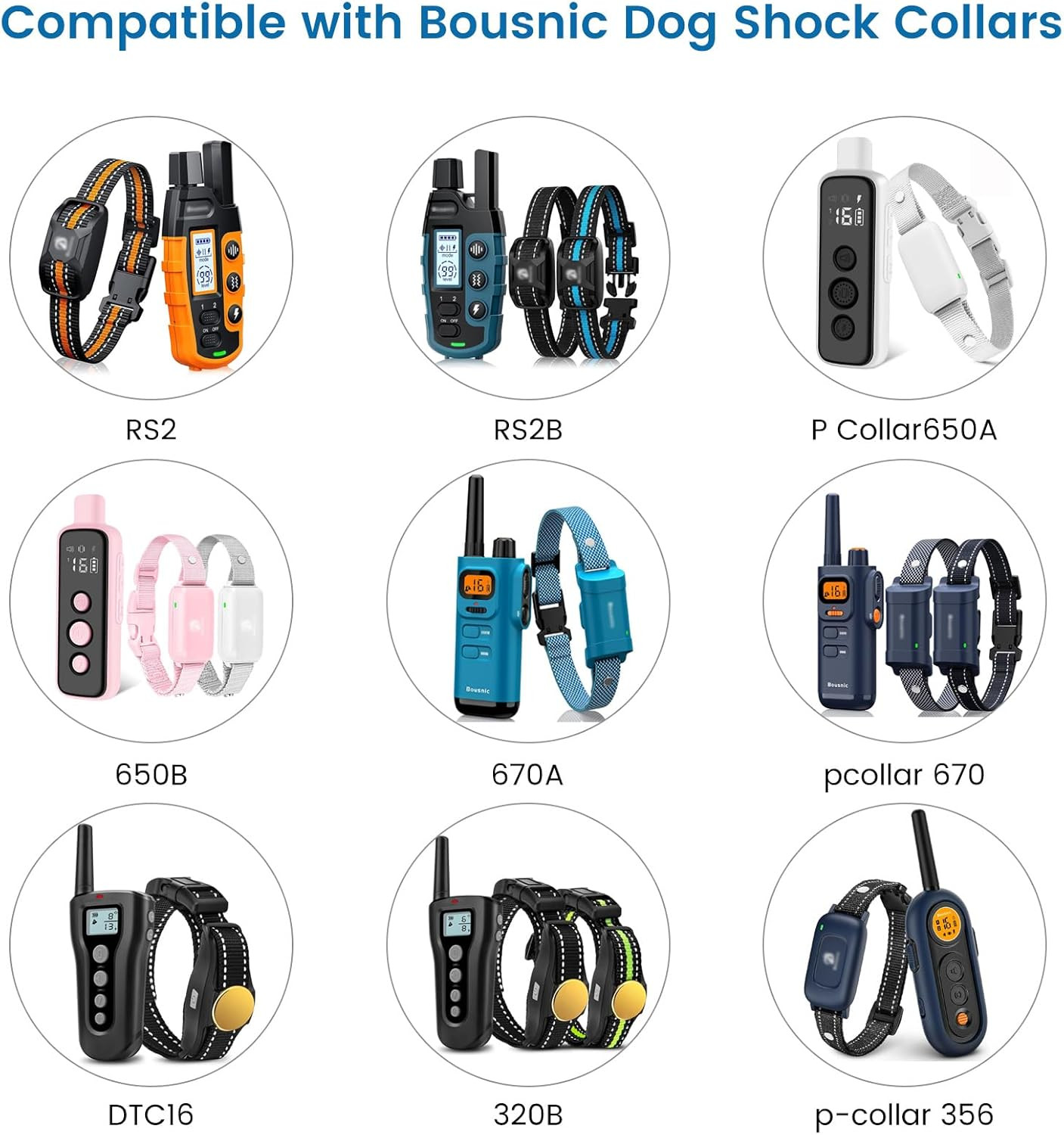 Charger for Bousnic Dog Shock Collar, 6-In-1 Training Collar USB Charging Cable,