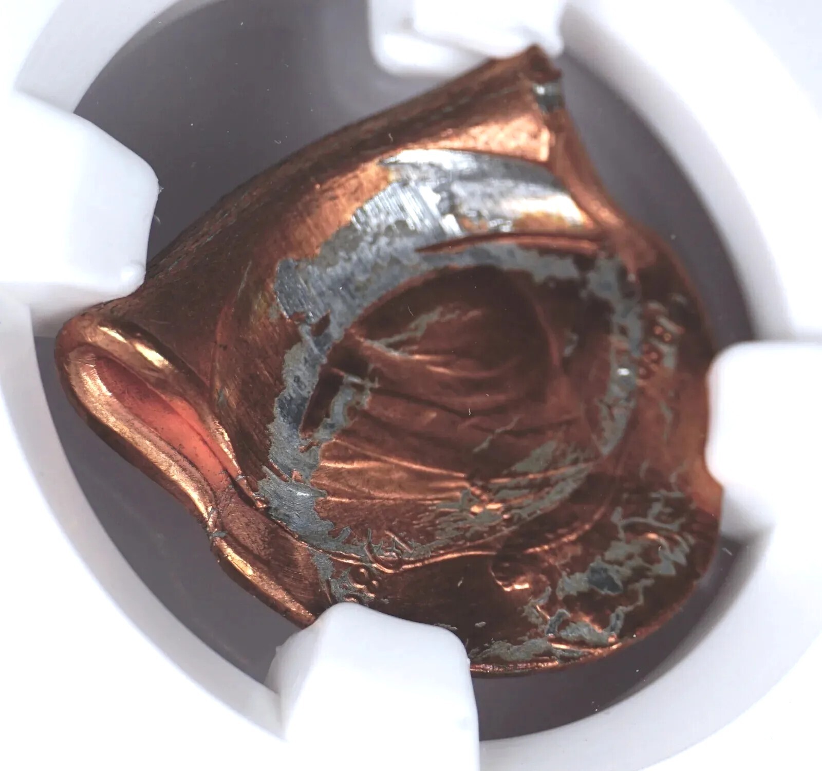 1989 1c Fold Over Strike Extremely Rare Mint Error Coin NGC MS66RD