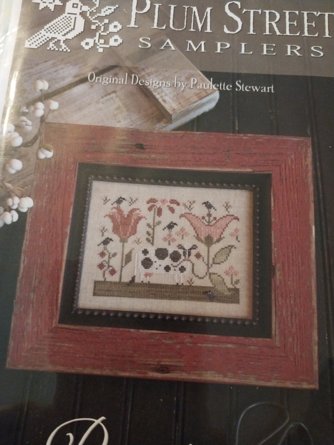 Bovinia Flowers Cow Ornament Cross Stitch PATTERN Leaflet