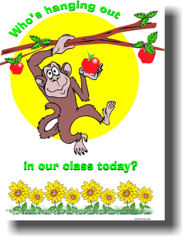 Who's Hanging Out in Our Class? - MOTIVATIONAL POSTER