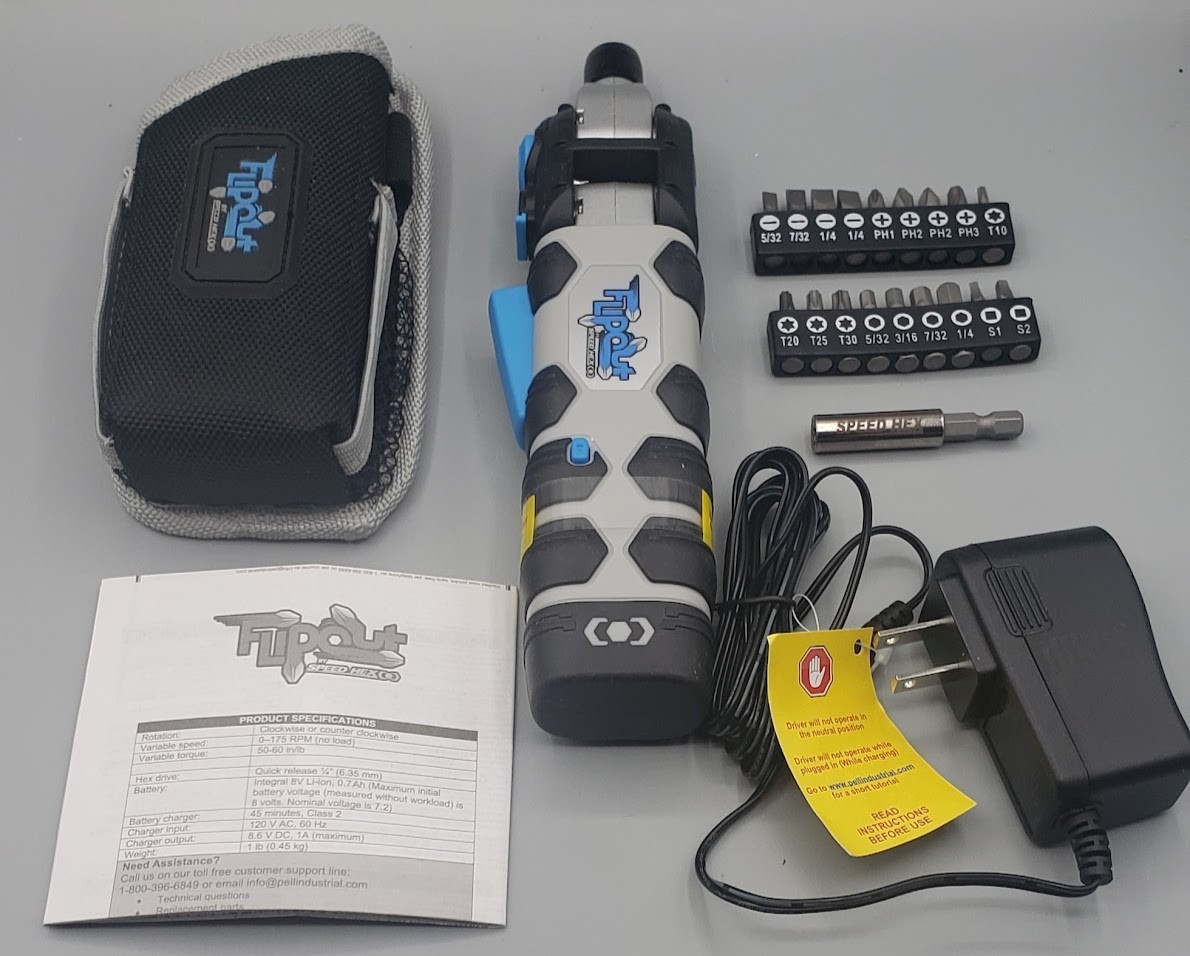 Flipout Rechargeable Screwdriver Speed Hex 360 Flexibility Quick Charge Rare