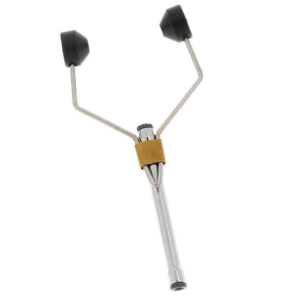 Fly Tying Tool Holder Silver Stainless steel Strong Grip Black Ceramic Bobbin