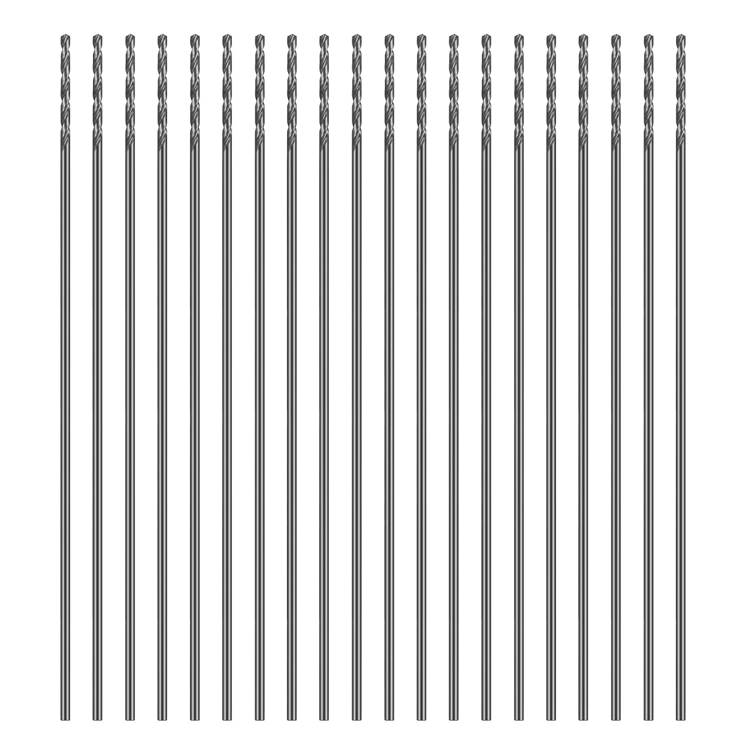 Cobalt Aircraft Extension Drill Bits 20 Pcs,3/32"×6" Long Length Drill Bits for