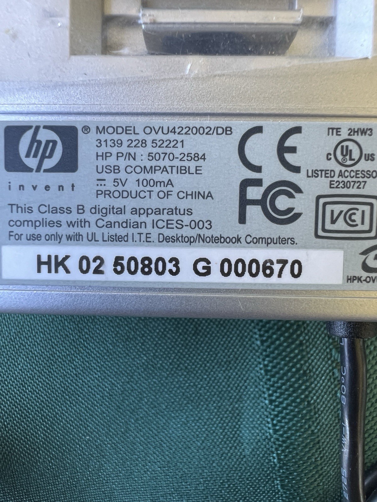 HP Combo Kit Microsoft Windows Media Center Remote Control + USB IR Receiver