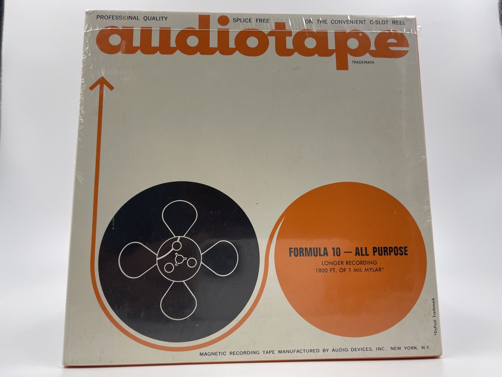 Audiotape Formula 10 All Purpose 1800 FT of 1 Mil Mylar VINTAGE WRAPPED NEW