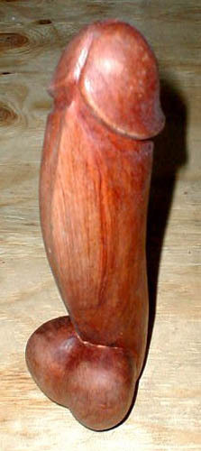 Penis Statue Phallus Wood long dong woody handmade
