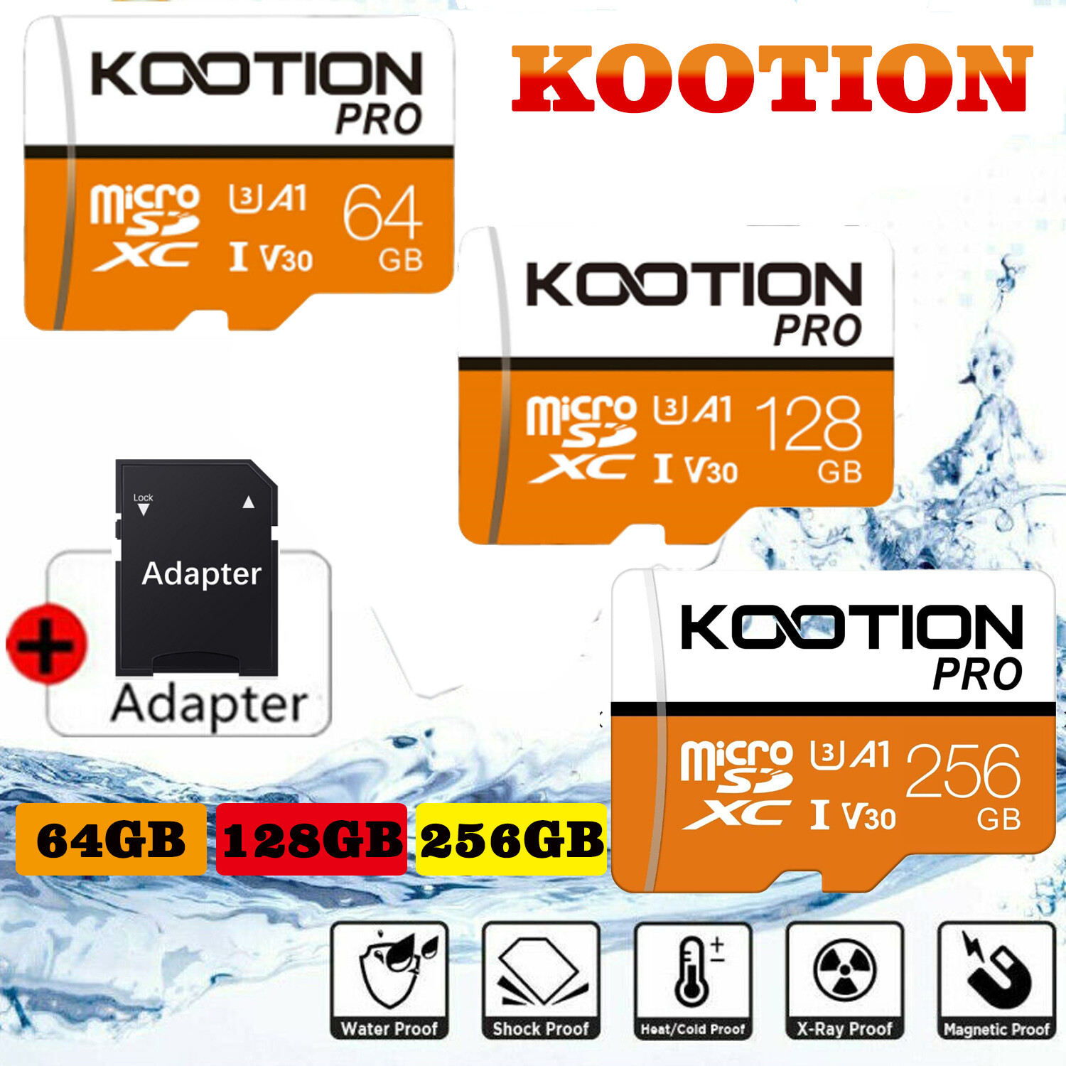 KOOTION Micro SD Card Ultra Memory 32GB 64GB 128GB 256GB Class 10 TF Cards LOT