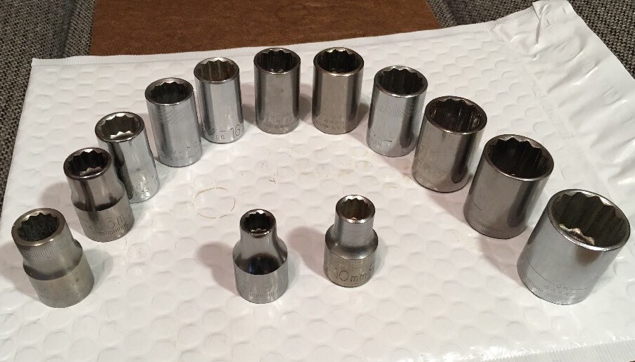 Craftsman 1/2 Drive 12pt SHALLOW METRIC Sockets - 9-22mm   You Choose - USA