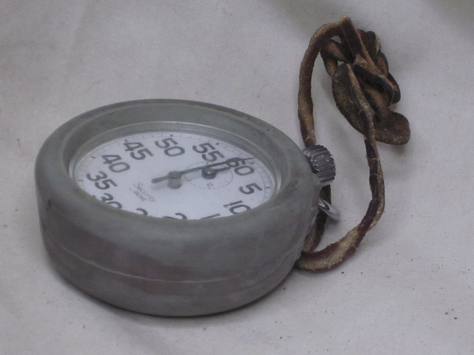 vintage Security by RACINE stopwatch timer stop watch w/ rubber case