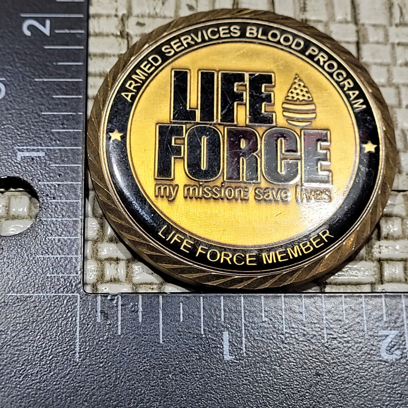 ARMED SERVICES BLOOD PROGRAM LIFE FORCE Challenge Coin