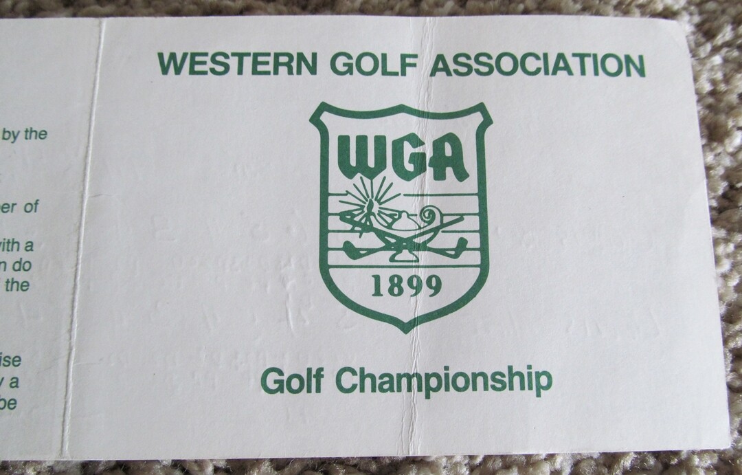 1 USED TOURNAMENT SCORECARD-1994 WESTERN GOLF MATCH PLAY-BEN CURTIS 2003 OPEN W