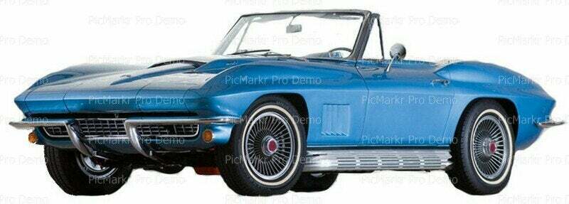 Classic Corvette Birthday ~ Edible 2D Fondant Cake Cupcake Topper ~ D9186 *