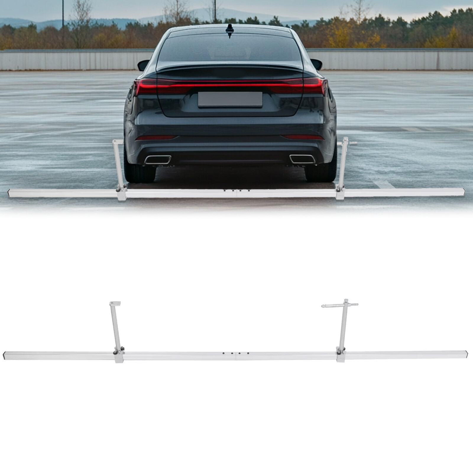 Adjustable Toe Gauge Bar Tool Up to 94" Width Heavy Duty Wheel Alignment Tool