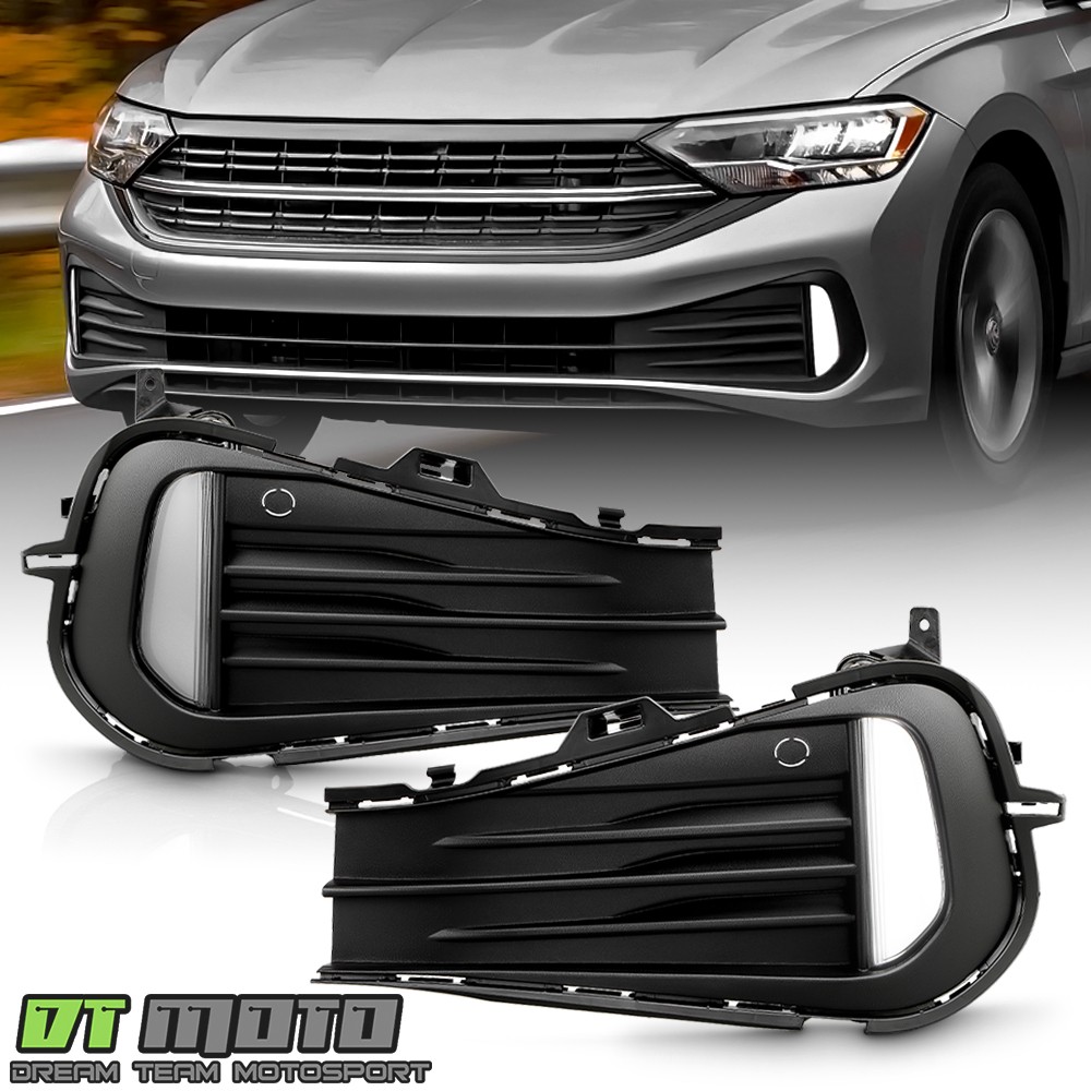 For 2022-2024 Volkswagen Jetta LED DRL Daytime Running Fog Lights Set Left+Right