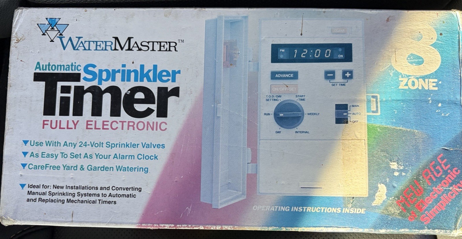 WATERMASTER Automatic Sprinkler 8 Zone Timer w/Transformer Fully Electronic! NEW
