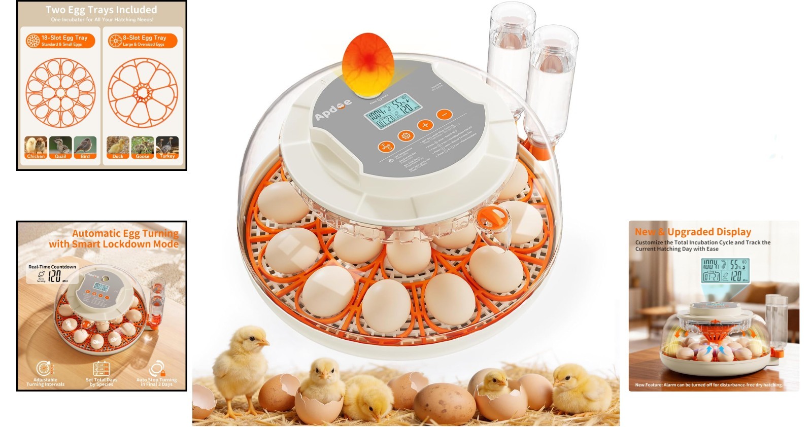 Innovative Egg Hatching System with Automatic Water Refill - 18 Egg Capacity