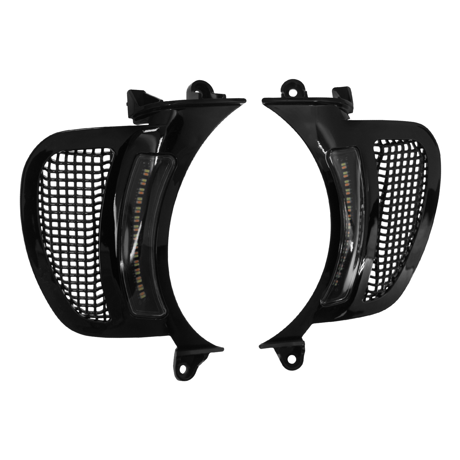 Headlight Vent Accent LED Running Turn Signal Light For Harley Road Glide 2015+