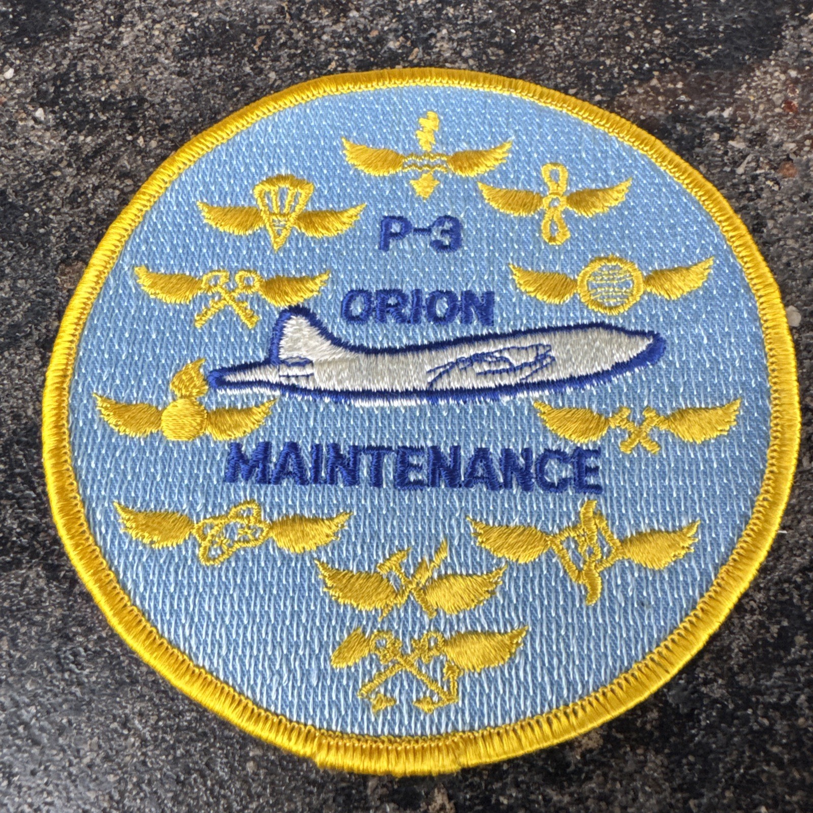 USN NAVY P-3 Maintenance 5" Patch VINTAGE ORIGINAL w/multi-ratings