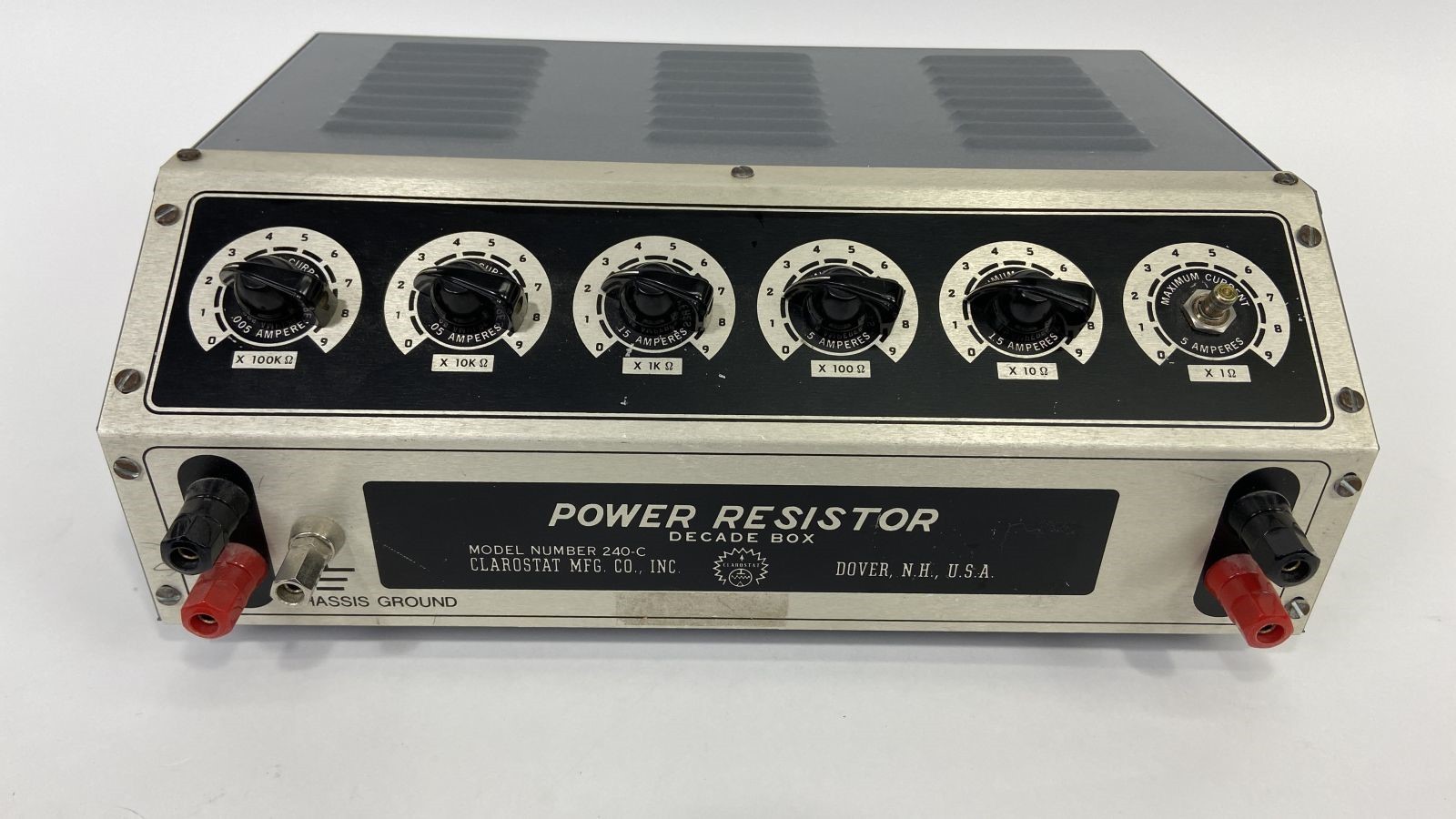 Clarostat 240-C Decade Power Resistor Box 0-999,999 Ohms 6 Decades 240C No Knob
