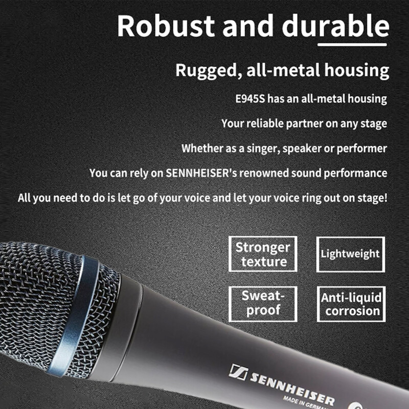 Sennheiser Professional E 945 Dynamic Super-Cardioid Vocal Microphone Wired