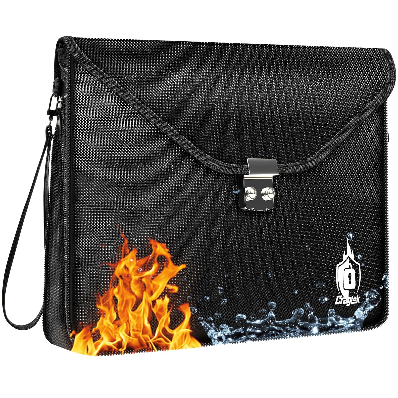Fireproof Document Bag Lock 6400 Large Money 16.5x12.2 Inch Organizer Safe