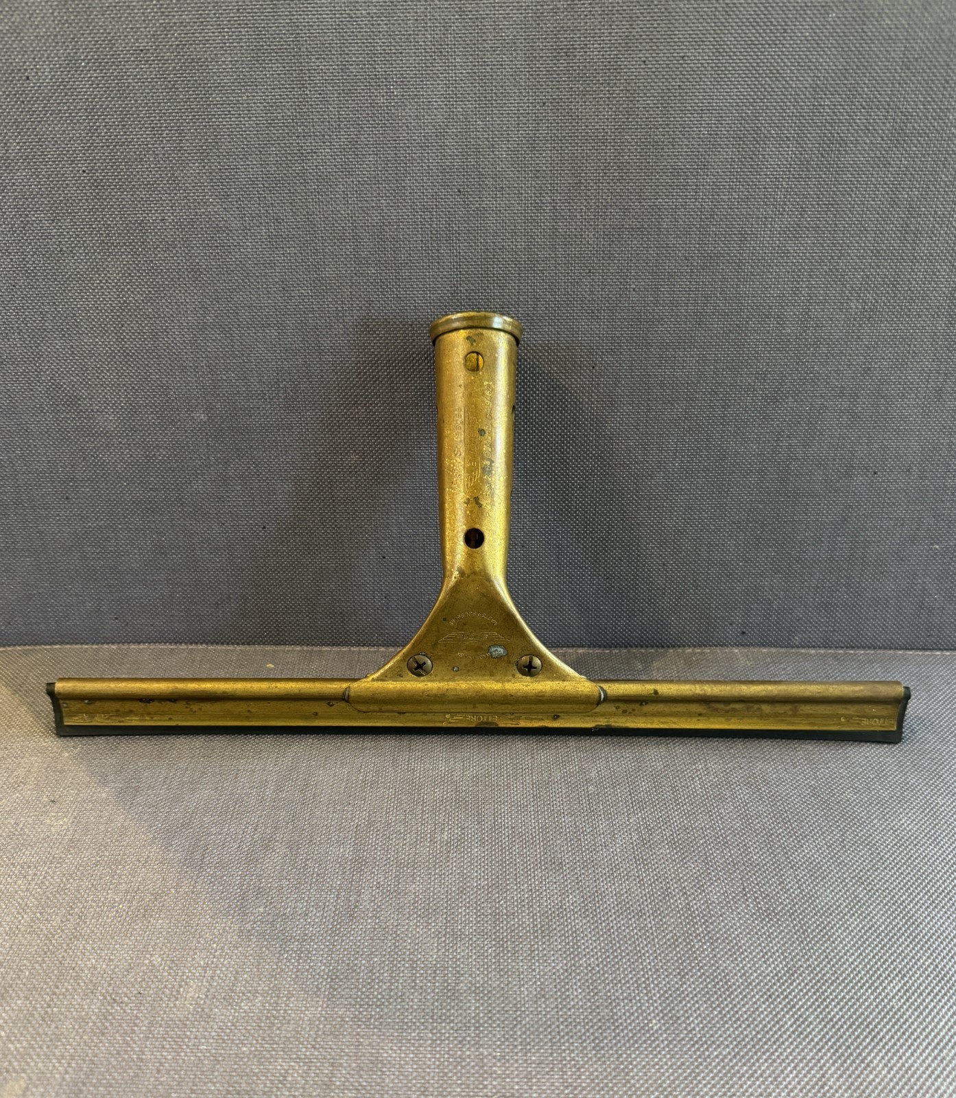 Vintage Ettore Master Squeegee 11-1/2" Width Brass Made in Oakland CA USA