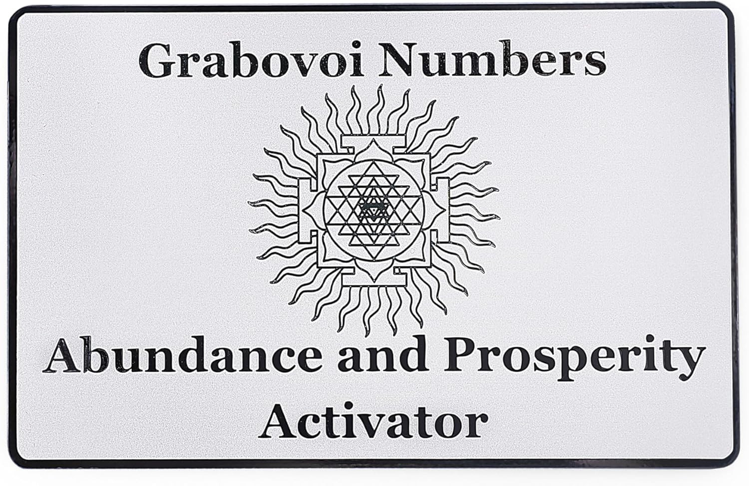 Numerana Grabovoi Numbers Abundance Card | Stainless Steel Millionaire Code Pros