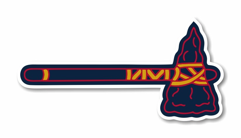 Atlanta Braves "Tomahawk" Precision Cut Decal (BLUE)